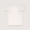 Rib knit bardot-neck top Rib knit bardot-neck top