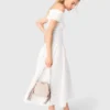 Rib knit bardot-neck top Rib knit bardot-neck top