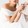 Rib knit bardot-neck top Rib knit bardot-neck top