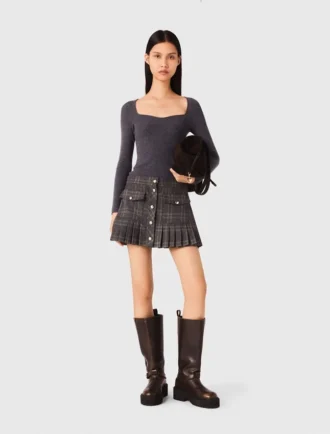 Rib knit sweater