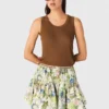 Rib knit vest top