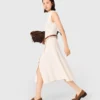 Ribbed dress with side slit Ribbed dress with side slit