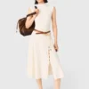 Ribbed dress with side slit Ribbed dress with side slit