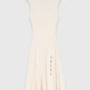 Ribbed dress with side slit Ribbed dress with side slit