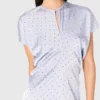 Robe maxi en satin, taille plissée Robe maxi en satin, taille plissée