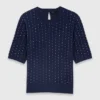 Round-neck rhinestone sweater Round-neck rhinestone sweater
