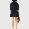 Ruffle and rhinestone dress
