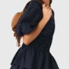 Ruffle and rhinestone dress