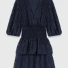 Ruffle and rhinestone dress