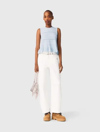 Ruffled knit top