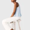 Ruffled knit top