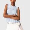 Ruffled knit top