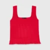 Ruffled knit top