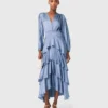 Ruffled maxi dress