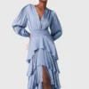 Ruffled maxi dress