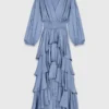 Ruffled maxi dress