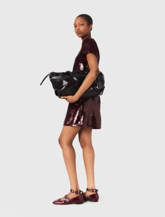 Sequin-embroidered mini dress