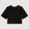 Sequinned velvet top Sequinned velvet top