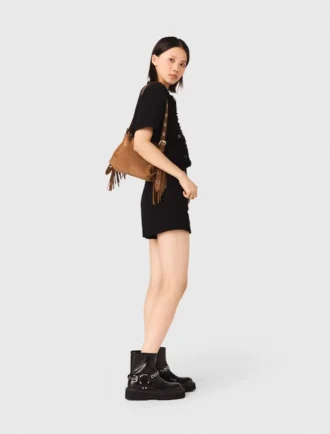 Shiny tweed shorts