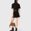 Shiny tweed shorts