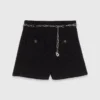 Shiny tweed shorts