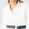 Shirt dress with contrast belt