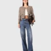 Short checked jacket Short checked jacket