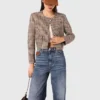 Short checked jacket Short checked jacket