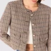 Short checked jacket Short checked jacket