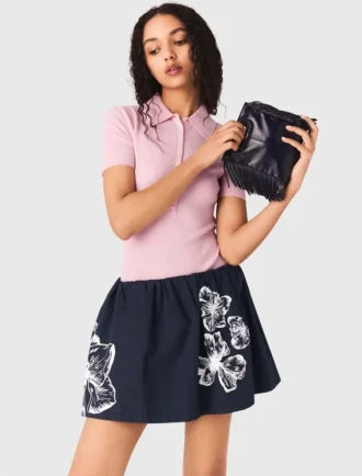 Short cotton skirt