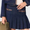 Short denim skirt with lining Short denim skirt with lining