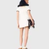 Short dress with contrasting trim Short dress with contrasting trim