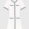 Short dress with contrasting trim Short dress with contrasting trim
