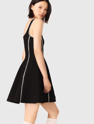 Short dress with topstitch details
