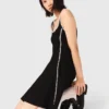 Short dress with topstitch details