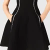 Short dress with topstitch details