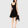 Short embroidered basket knit dress Short embroidered basket knit dress