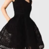 Short embroidered basket knit dress Short embroidered basket knit dress
