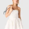 Short embroidered bustier dress Short embroidered bustier dress