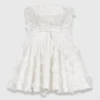 Short embroidered bustier dress Short embroidered bustier dress