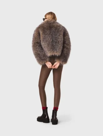 Short faux fur coat