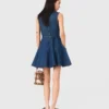 Short flared denim dress Short flared denim dress