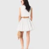 Short flared open-back dress Short flared open-back dress