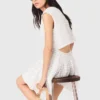 Short flared open-back dress Short flared open-back dress