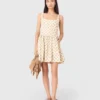 Short flared patterned dress