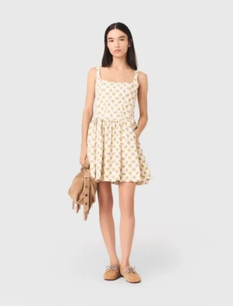 Short flared patterned dress