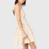 Short flared patterned dress