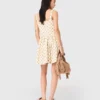 Short flared patterned dress