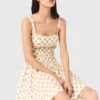 Short flared patterned dress