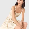 Short flared patterned dress